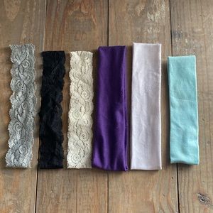 Bundle of 6 lace and Lycra headbands